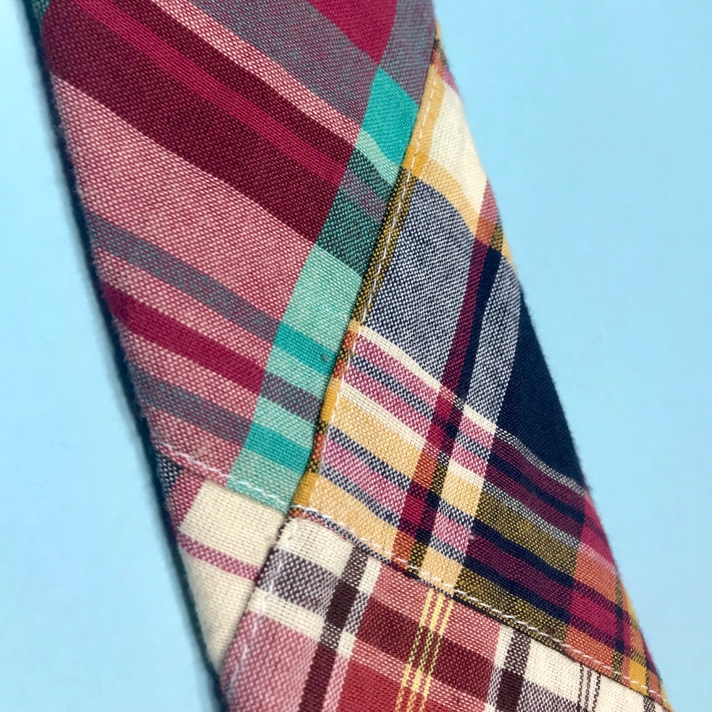 men’s Madras cotton neck tie, worn 2-3x, like new!